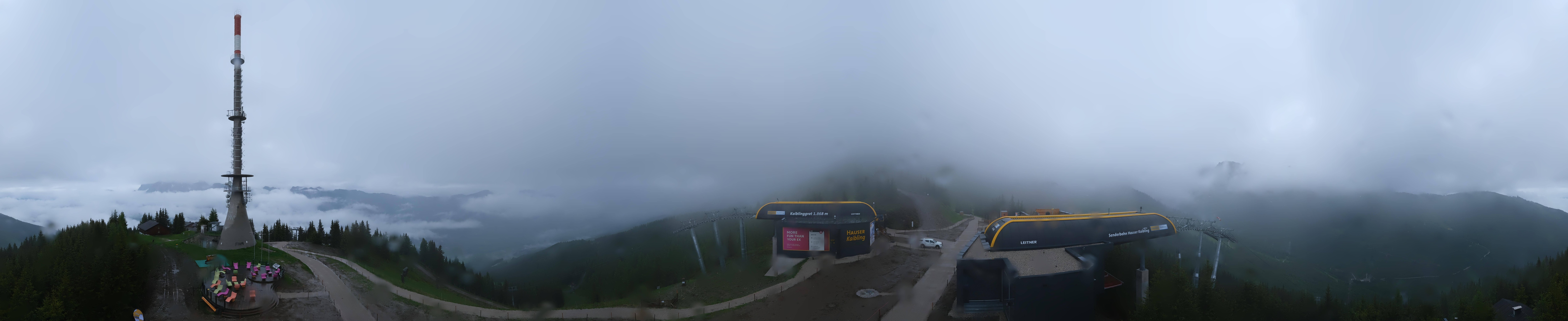Archiv Foto Webcam Hauser Kaibling: Panorama Sendemast