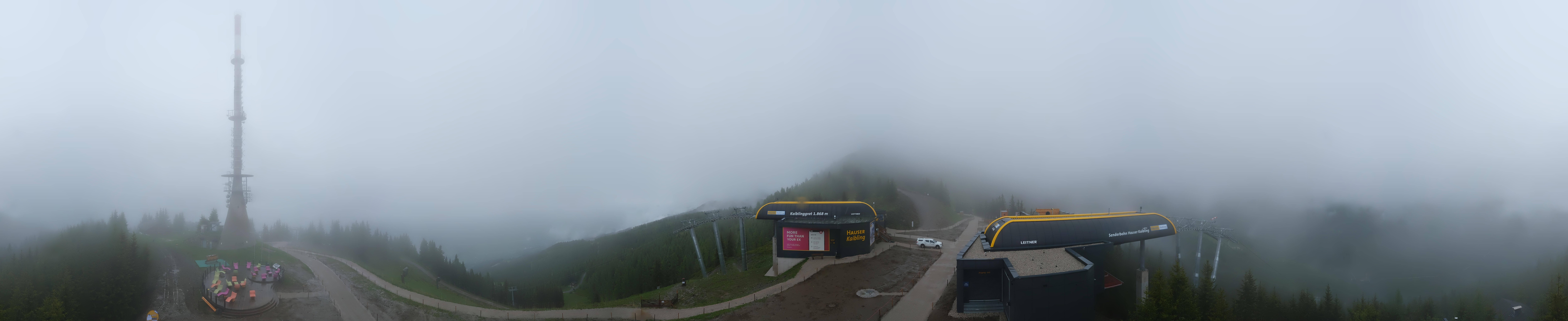 Archiv Foto Webcam Hauser Kaibling: Panorama Sendemast