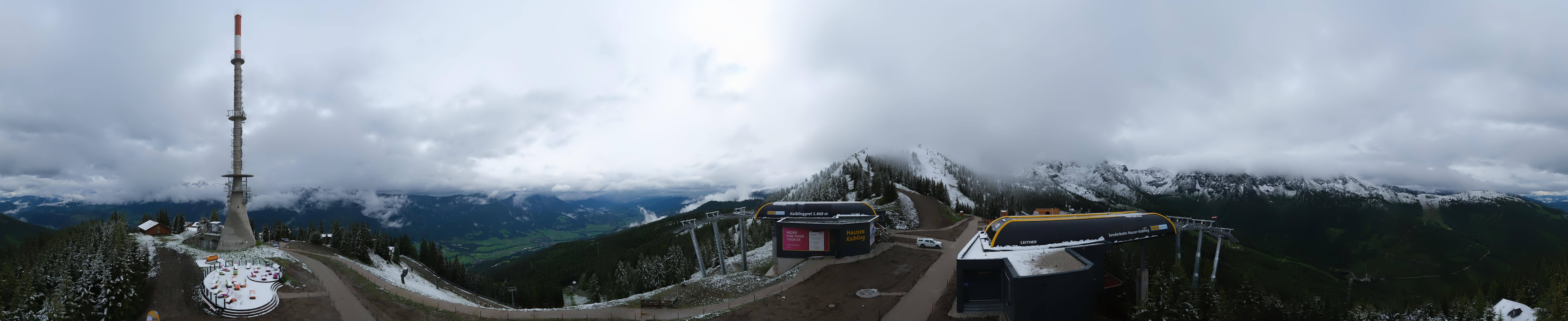 Archiv Foto Webcam Hauser Kaibling: Panorama Sendemast