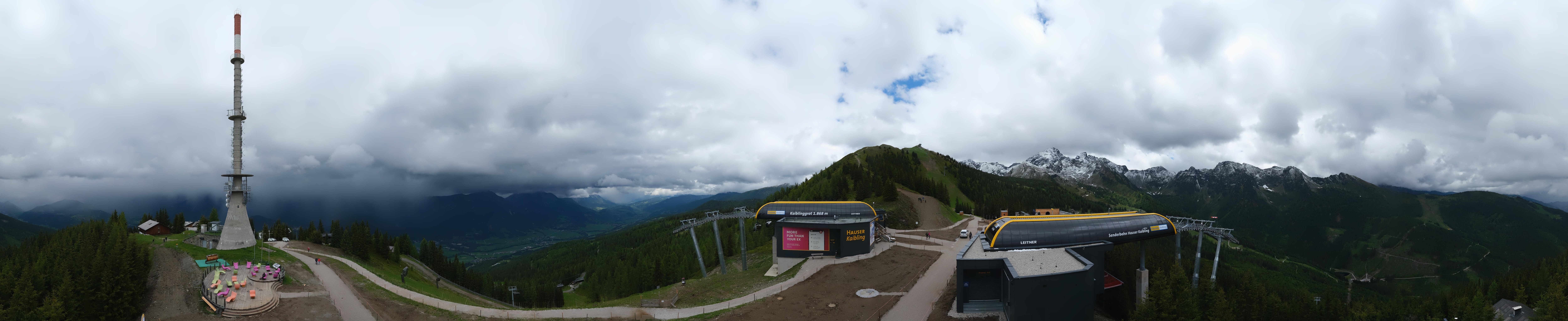 Archiv Foto Webcam Hauser Kaibling: Panorama Sendemast