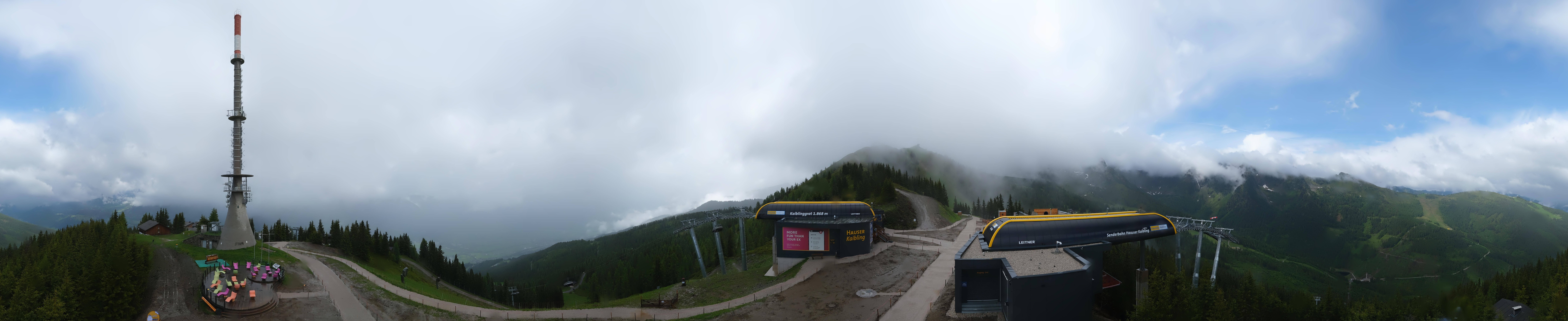Archiv Foto Webcam Hauser Kaibling: Panorama Sendemast