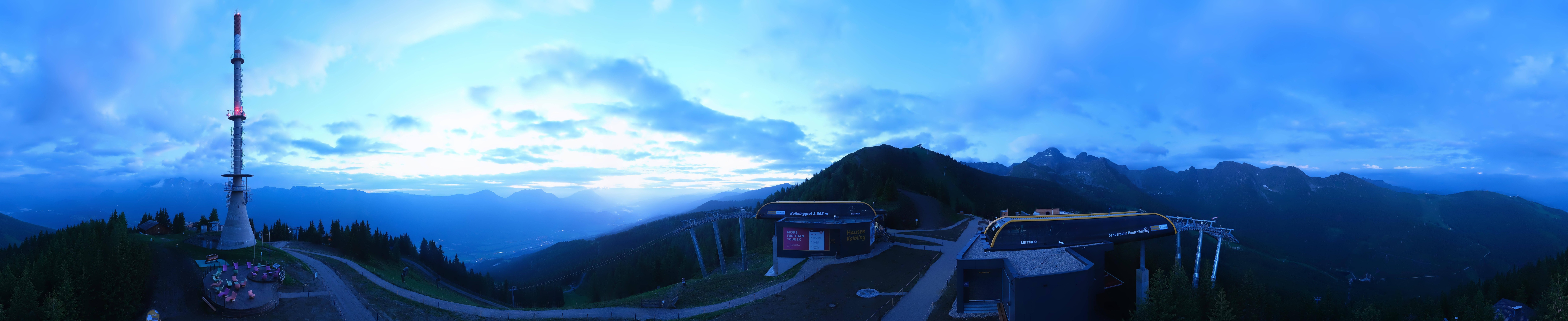 Archiv Foto Webcam Hauser Kaibling: Panorama Sendemast