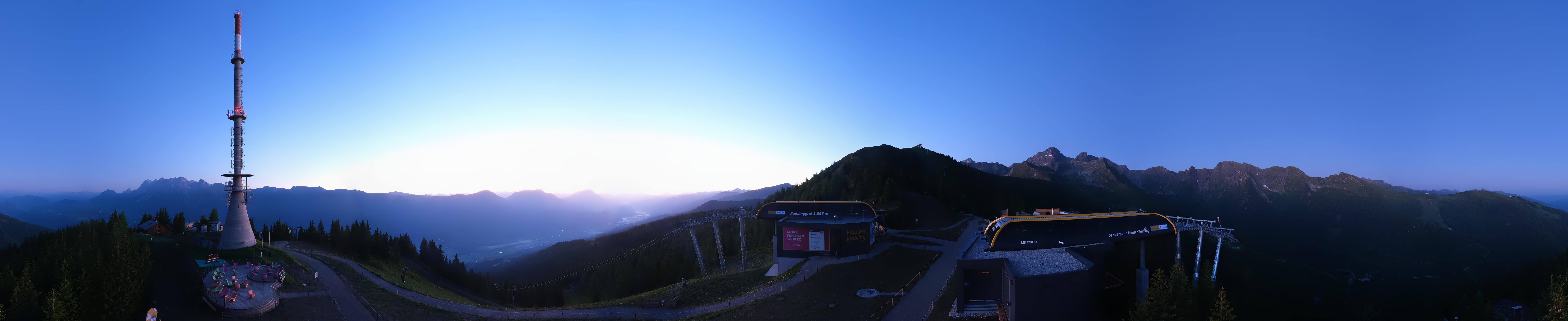 Archiv Foto Webcam Hauser Kaibling: Panorama Sendemast