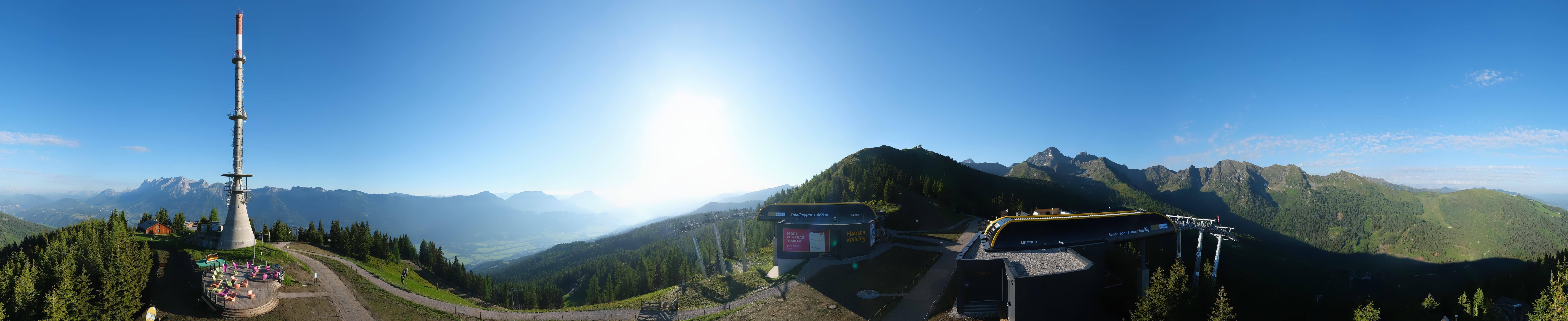 Archiv Foto Webcam Hauser Kaibling: Panorama Sendemast