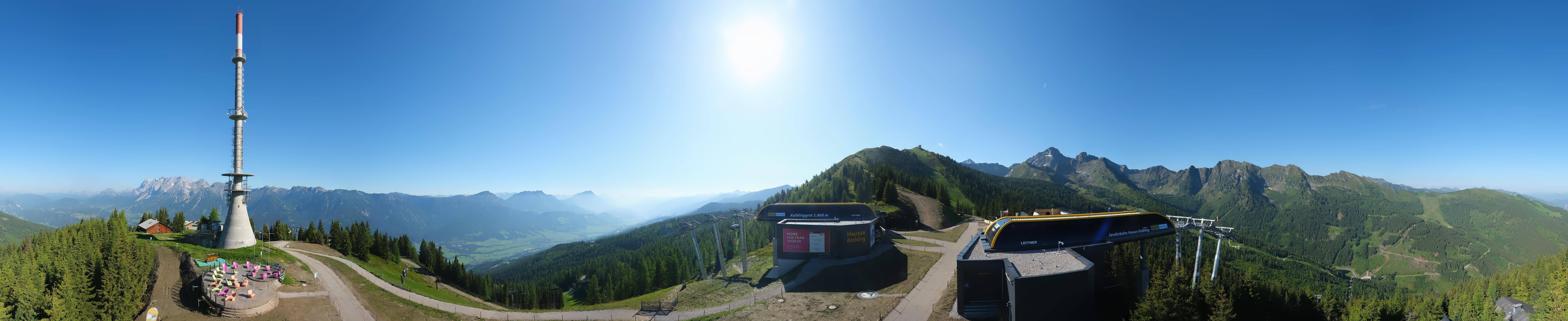 Archiv Foto Webcam Hauser Kaibling: Panorama Sendemast
