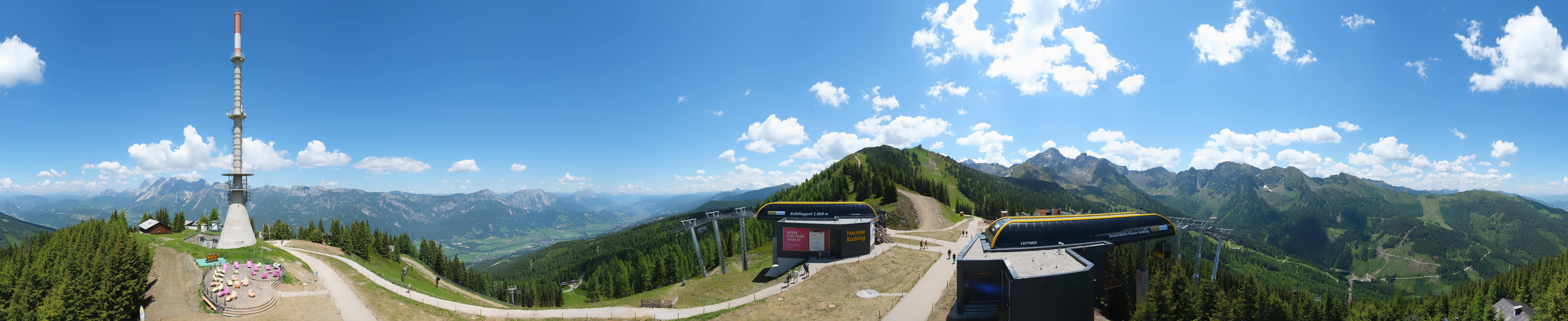 Archiv Foto Webcam Hauser Kaibling: Panorama Sendemast