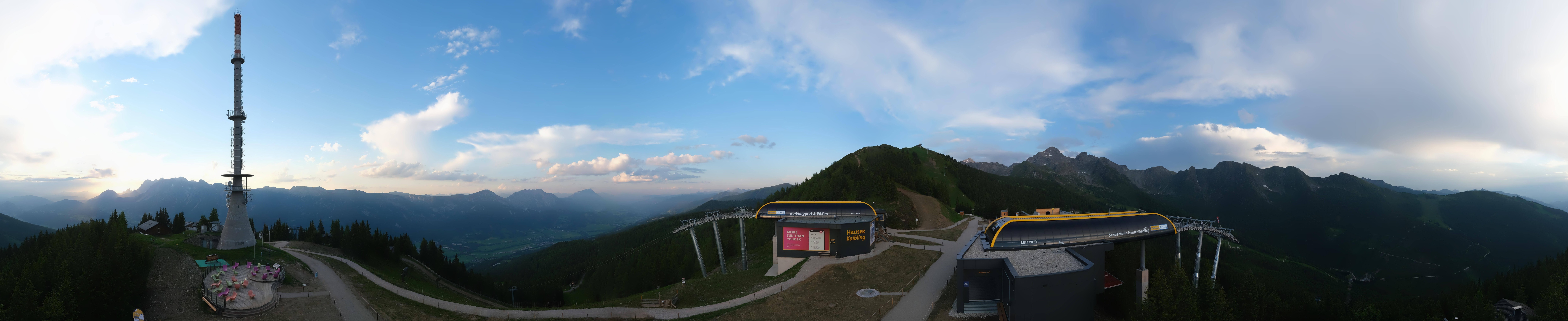 Archiv Foto Webcam Hauser Kaibling: Panorama Sendemast