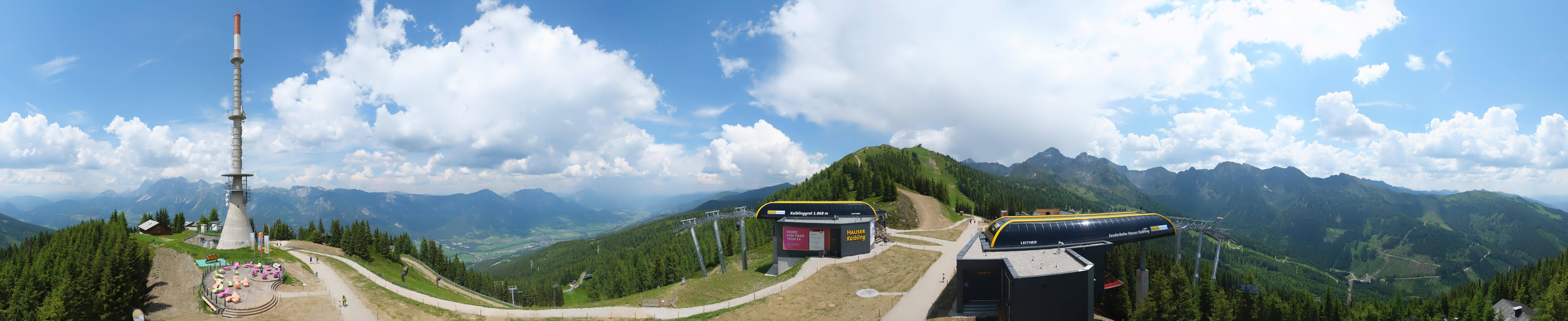 Archiv Foto Webcam Hauser Kaibling: Panorama Sendemast