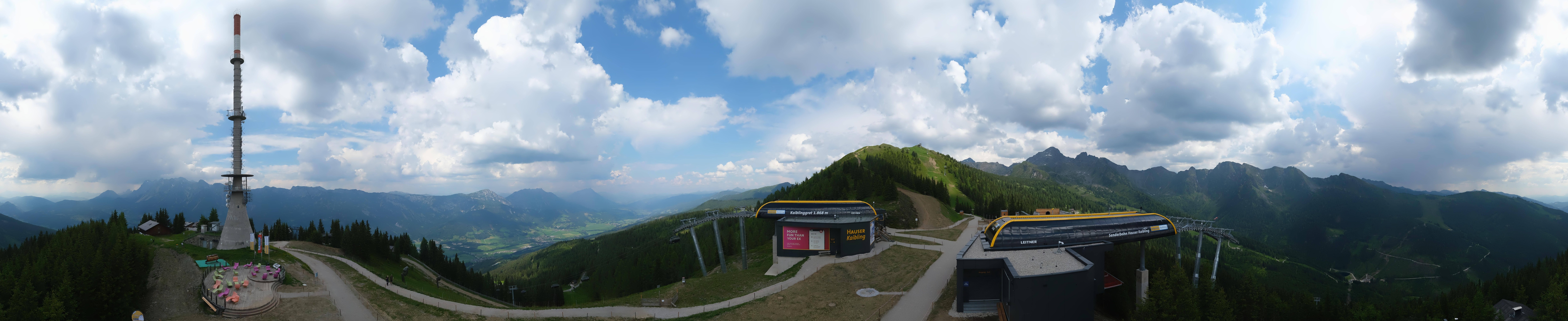 Archiv Foto Webcam Hauser Kaibling: Panorama Sendemast