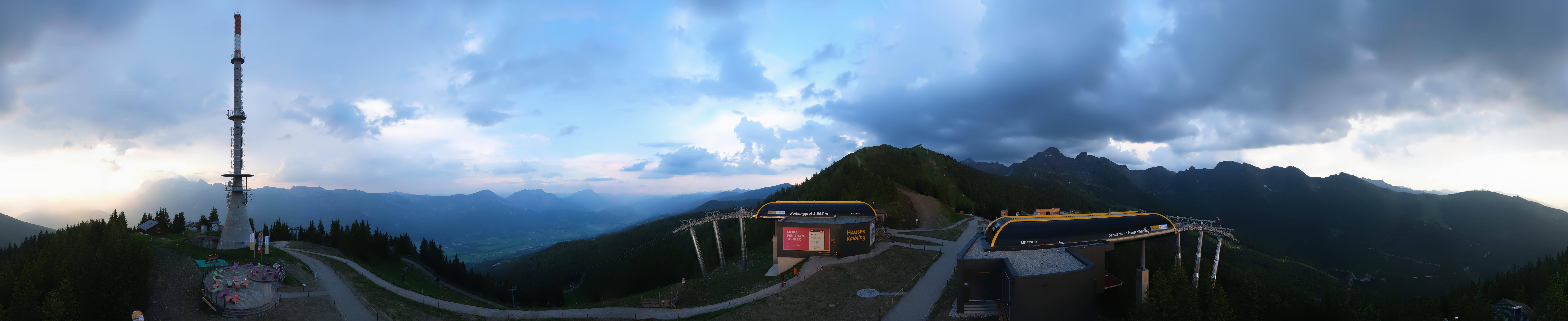 Archiv Foto Webcam Hauser Kaibling: Panorama Sendemast