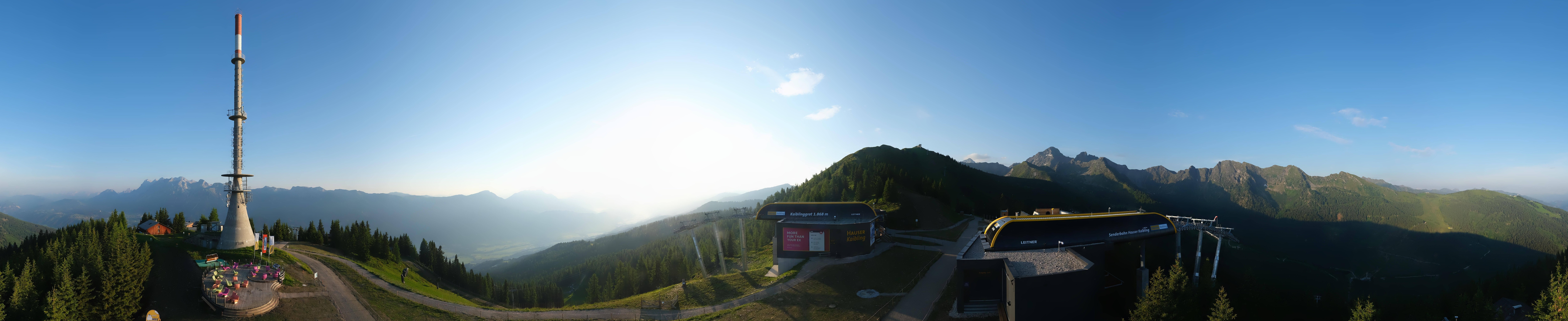Archiv Foto Webcam Hauser Kaibling: Panorama Sendemast