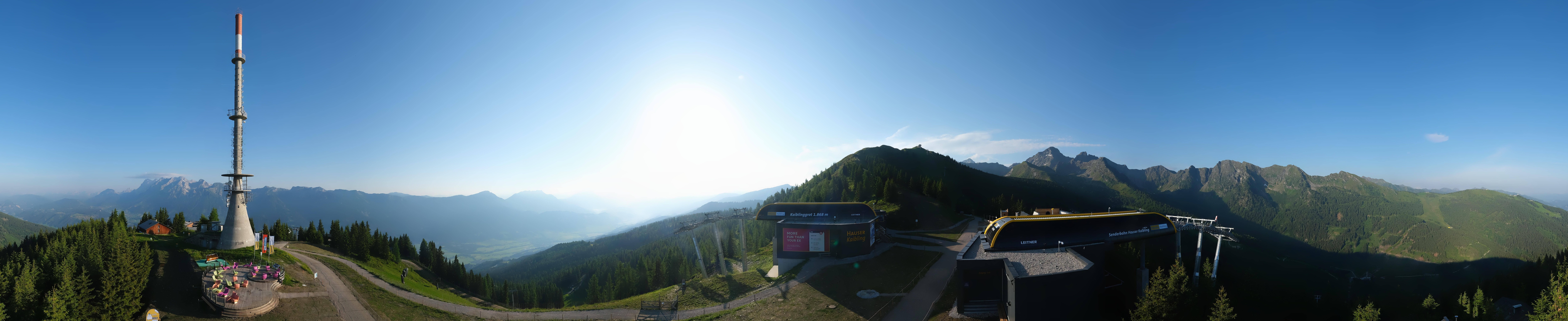 Archiv Foto Webcam Hauser Kaibling: Panorama Sendemast