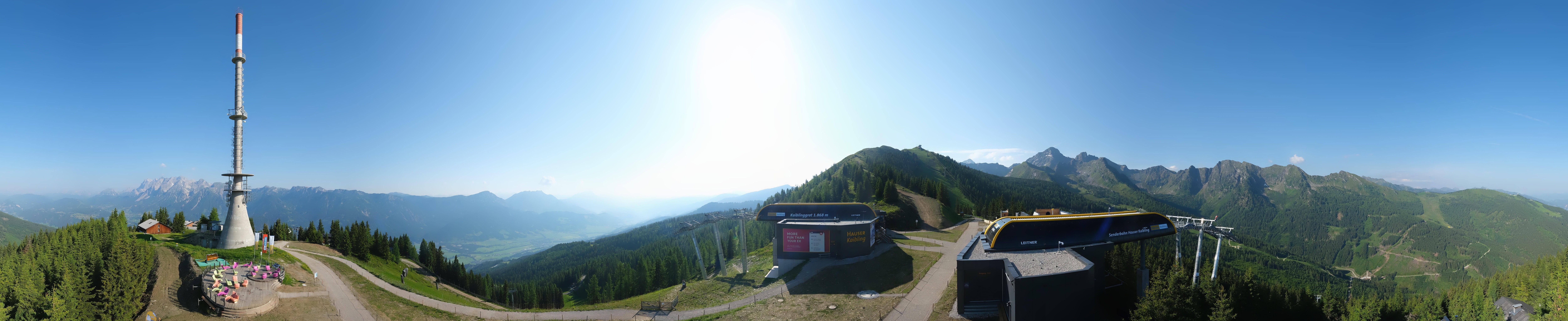 Archiv Foto Webcam Hauser Kaibling: Panorama Sendemast