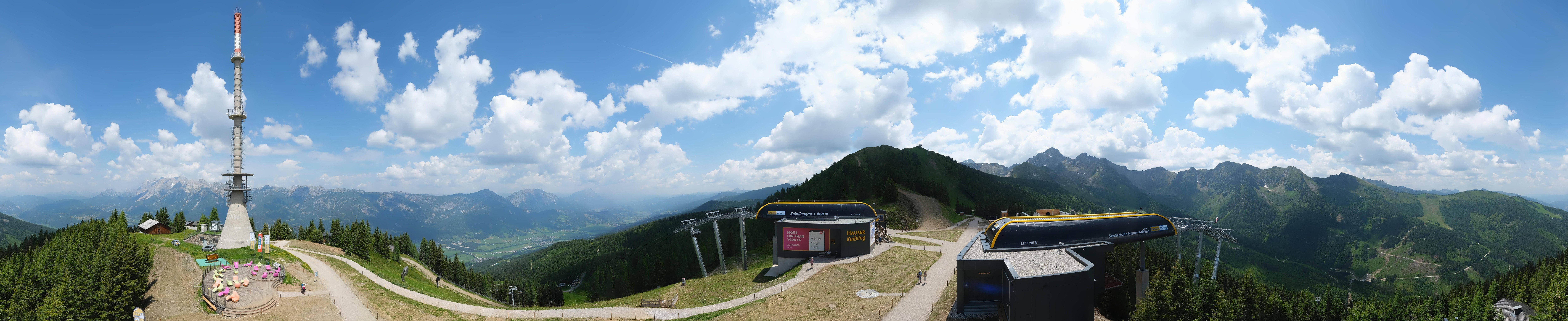 Archiv Foto Webcam Hauser Kaibling: Panorama Sendemast