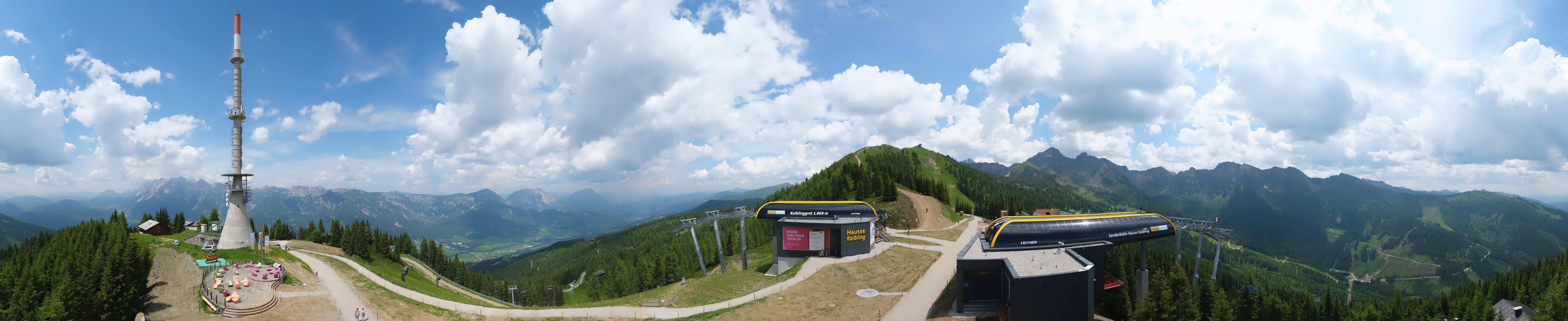 Archiv Foto Webcam Hauser Kaibling: Panorama Sendemast