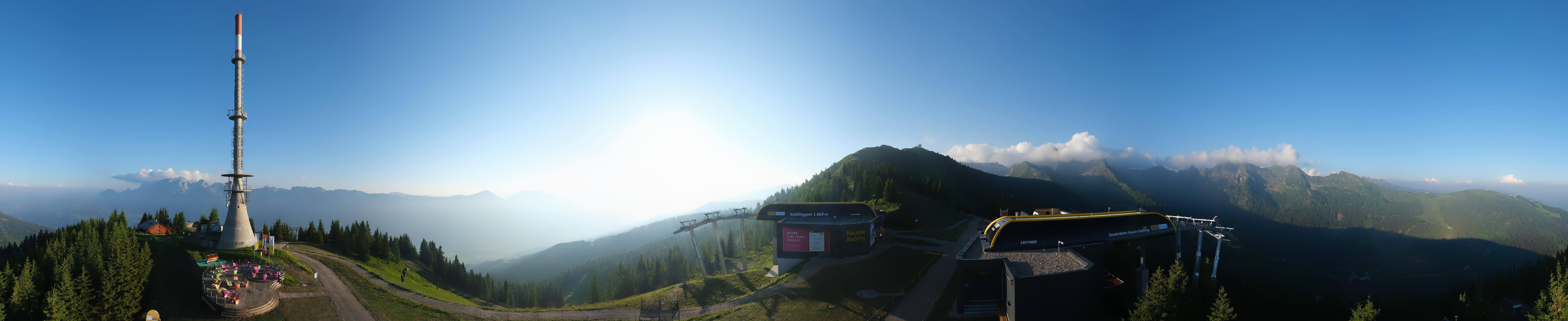 Archiv Foto Webcam Hauser Kaibling: Panorama Sendemast
