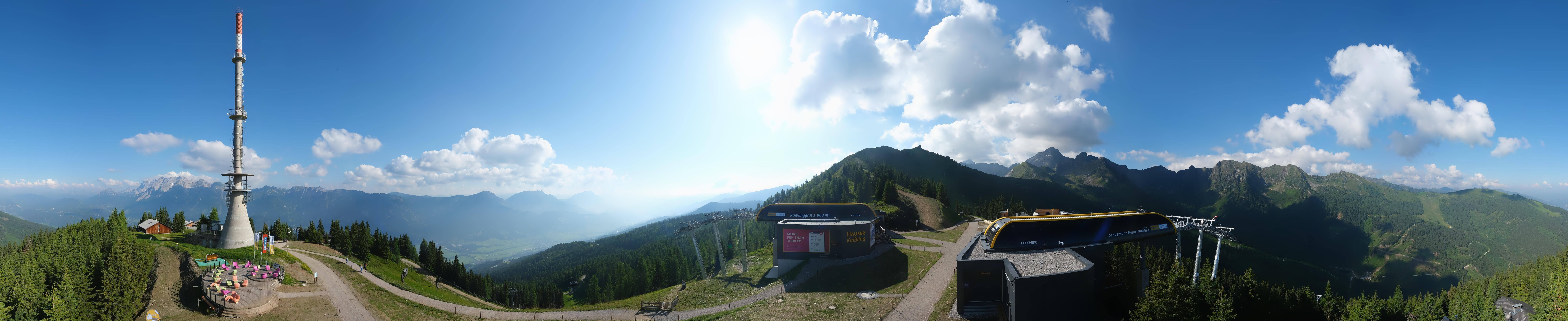Archiv Foto Webcam Hauser Kaibling: Panorama Sendemast