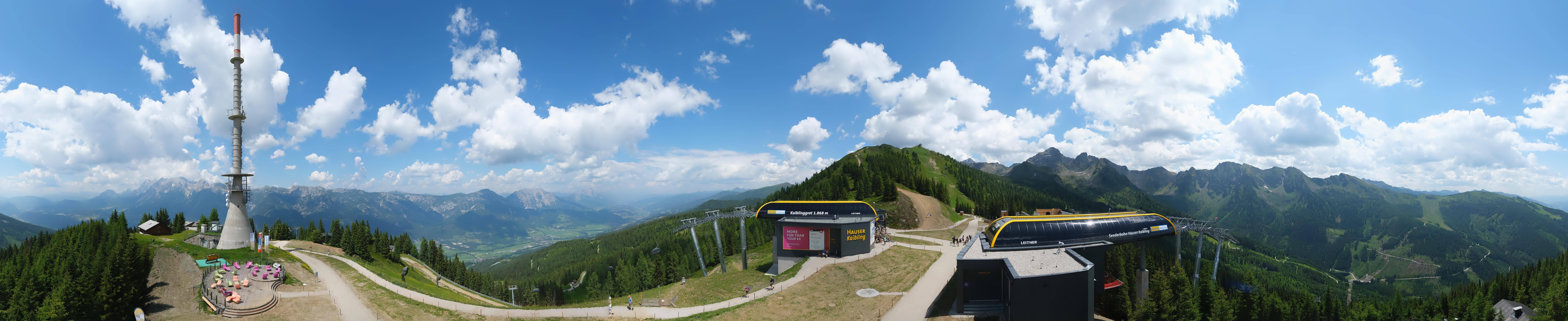 Archiv Foto Webcam Hauser Kaibling: Panorama Sendemast