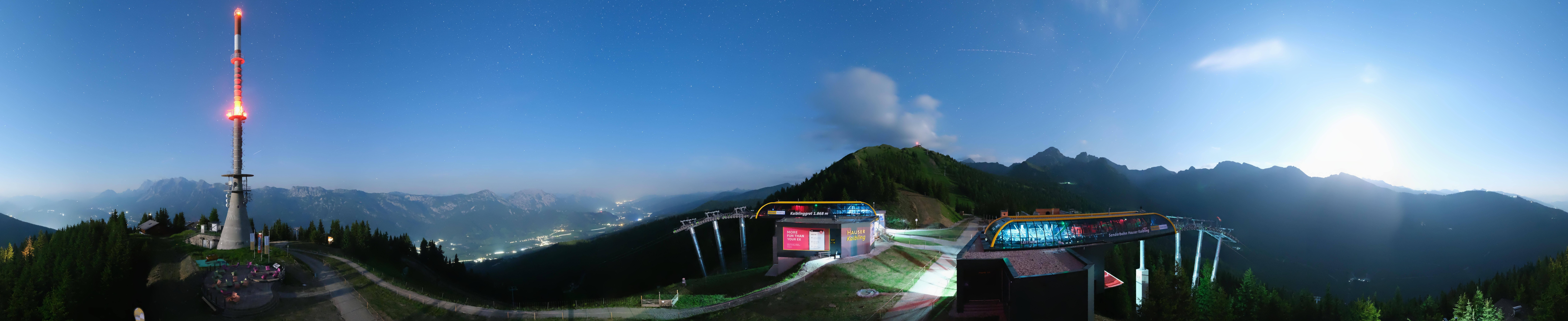 Archiv Foto Webcam Hauser Kaibling: Panorama Sendemast