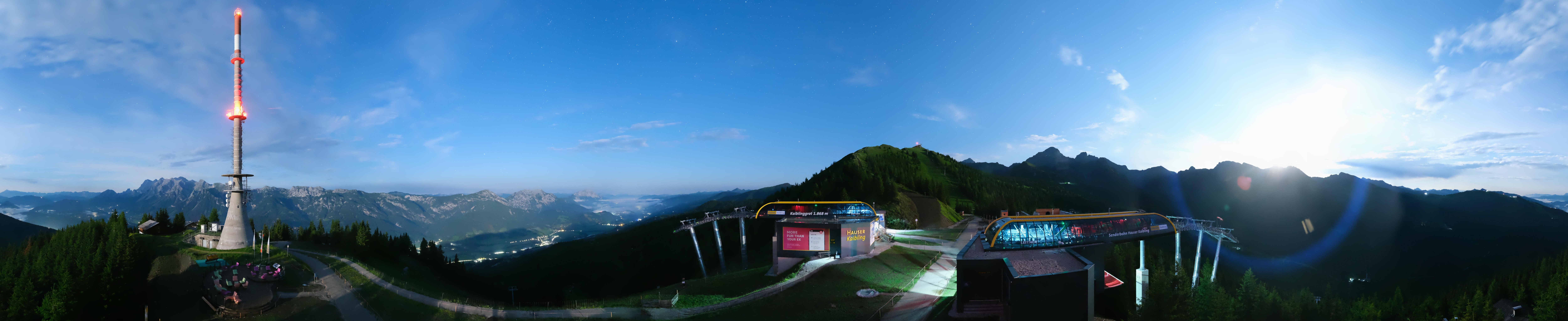 Archiv Foto Webcam Hauser Kaibling: Panorama Sendemast