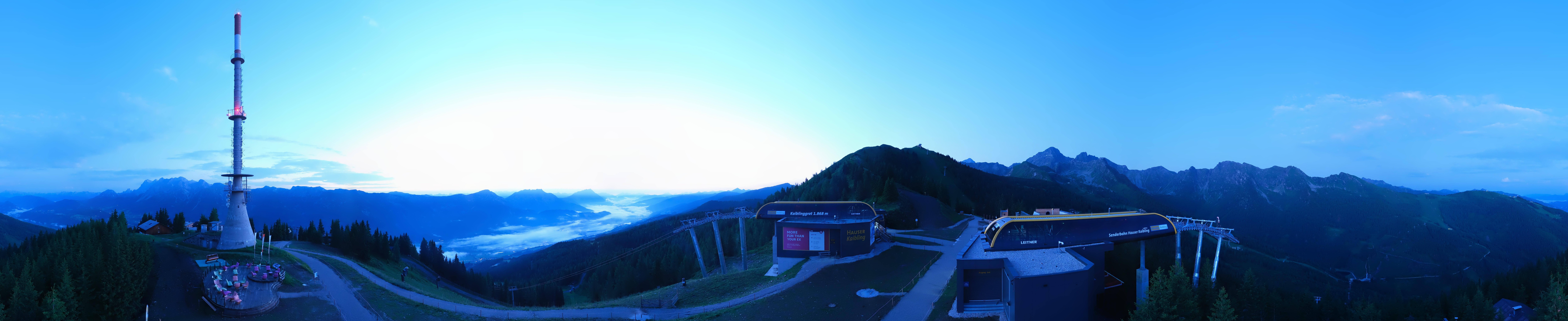 Archiv Foto Webcam Hauser Kaibling: Panorama Sendemast