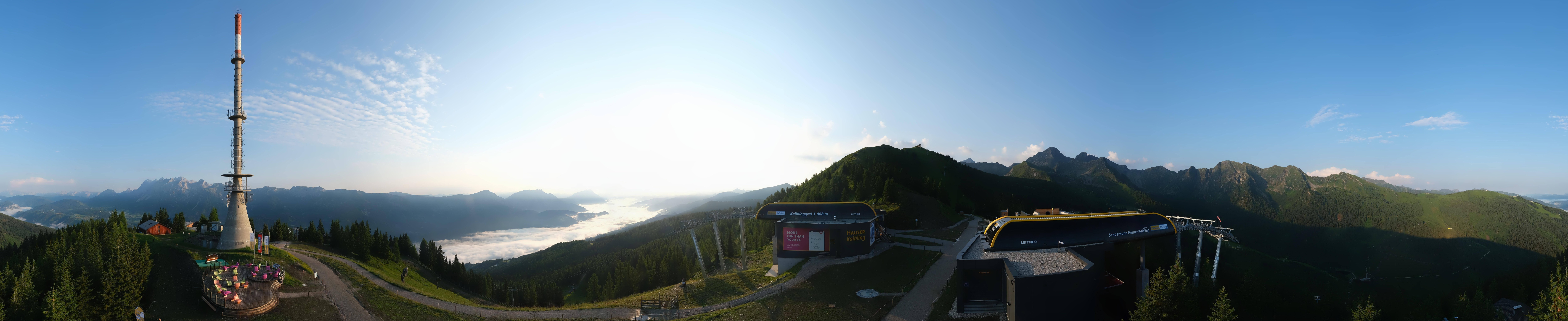 Archiv Foto Webcam Hauser Kaibling: Panorama Sendemast