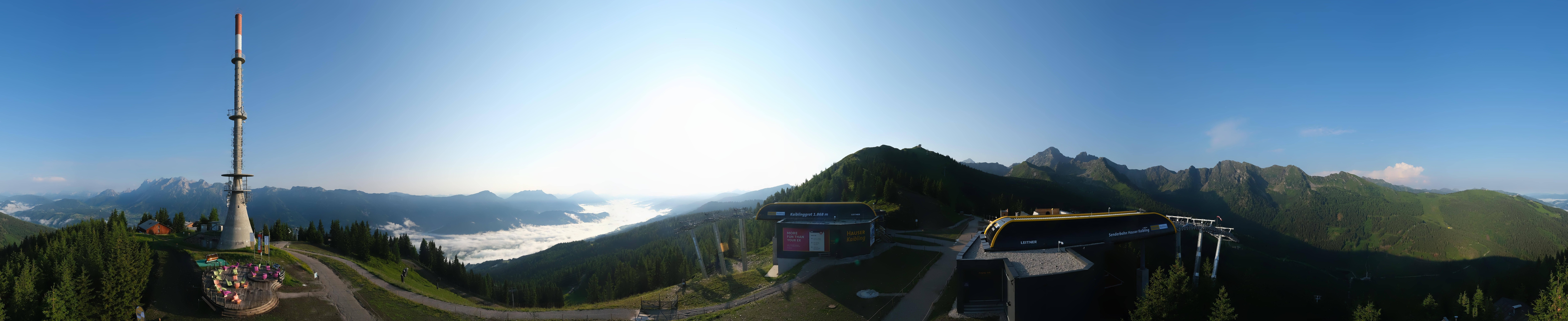 Archiv Foto Webcam Hauser Kaibling: Panorama Sendemast