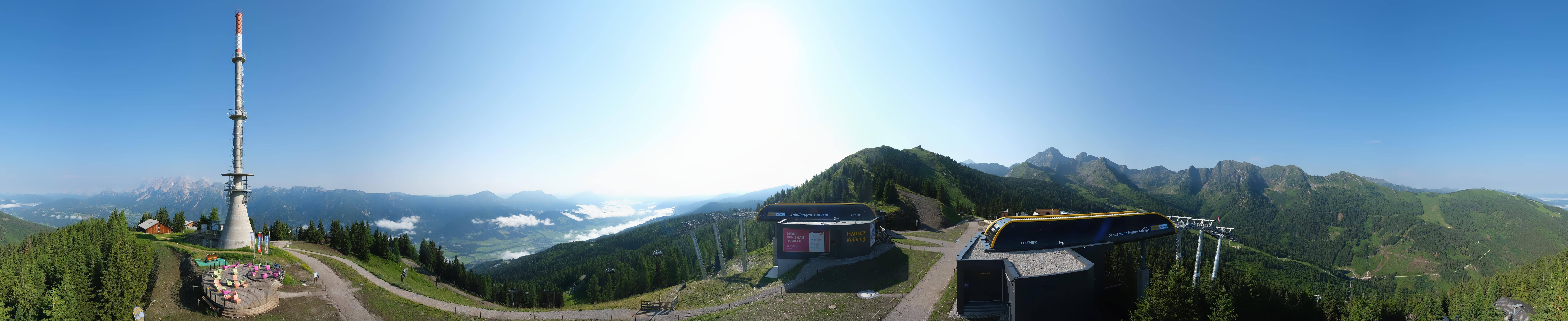 Archiv Foto Webcam Hauser Kaibling: Panorama Sendemast