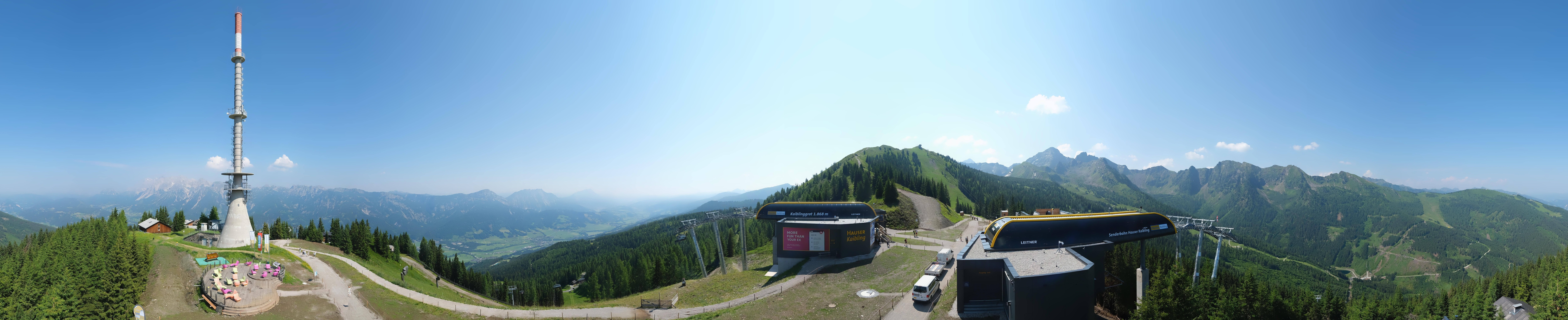 Archiv Foto Webcam Hauser Kaibling: Panorama Sendemast