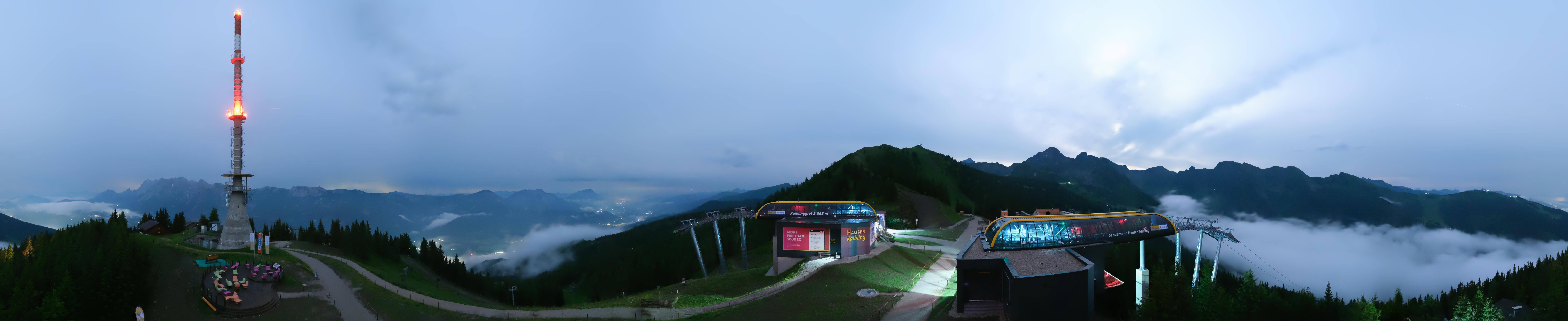 Archiv Foto Webcam Hauser Kaibling: Panorama Sendemast