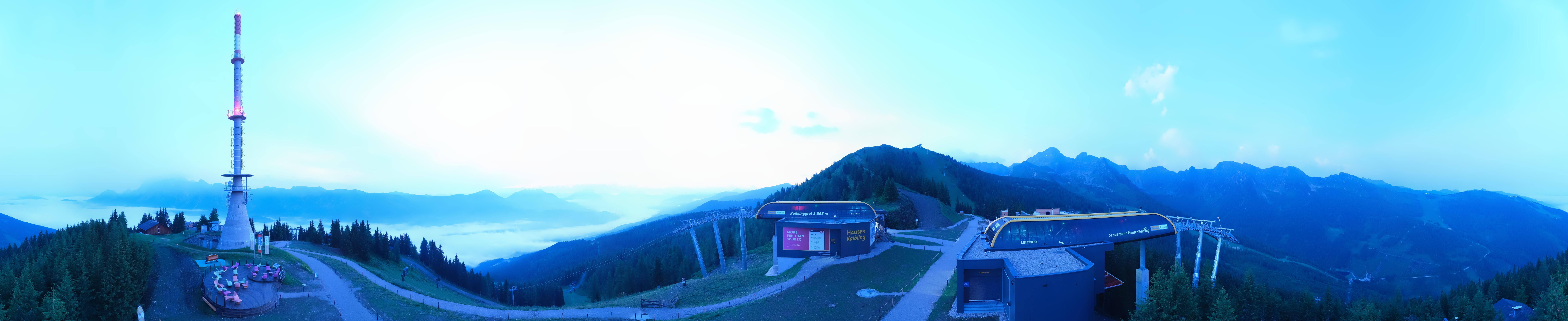 Archiv Foto Webcam Hauser Kaibling: Panorama Sendemast