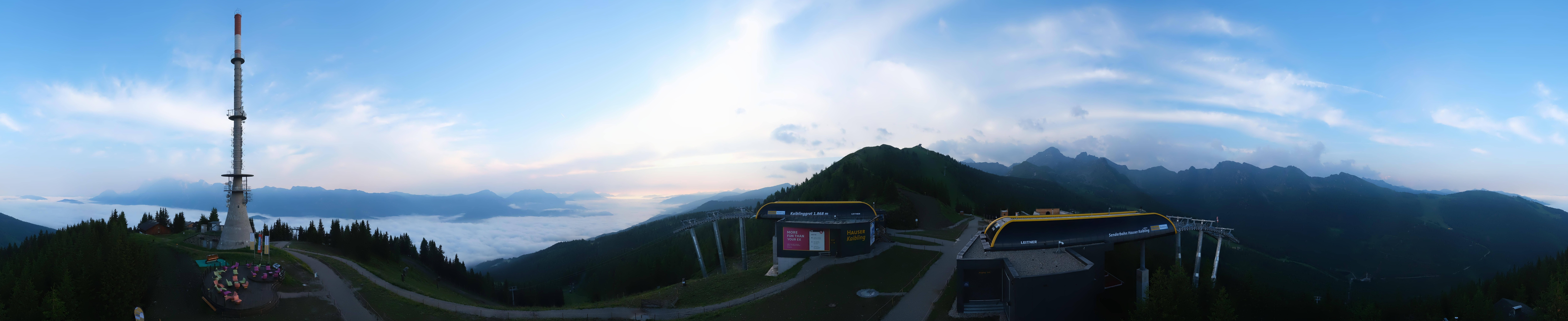 Archiv Foto Webcam Hauser Kaibling: Panorama Sendemast