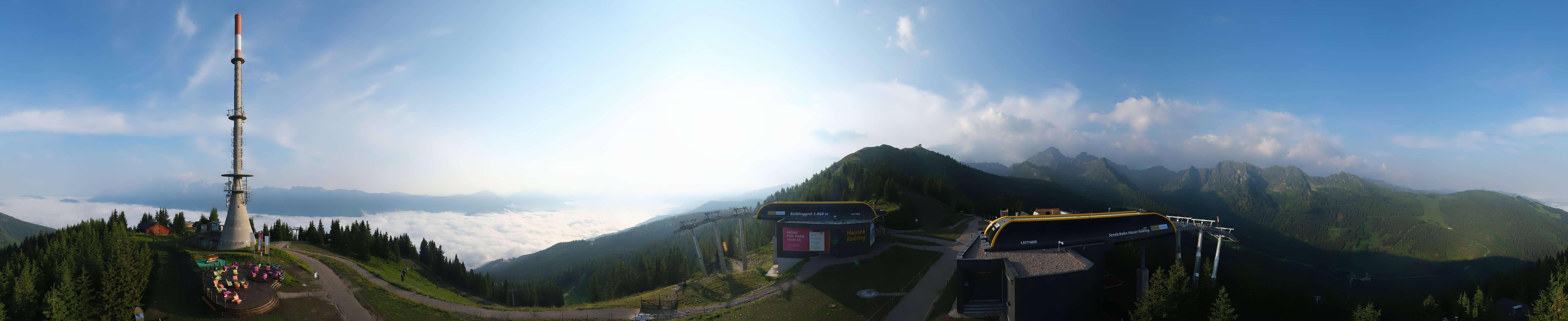 Archiv Foto Webcam Hauser Kaibling: Panorama Sendemast