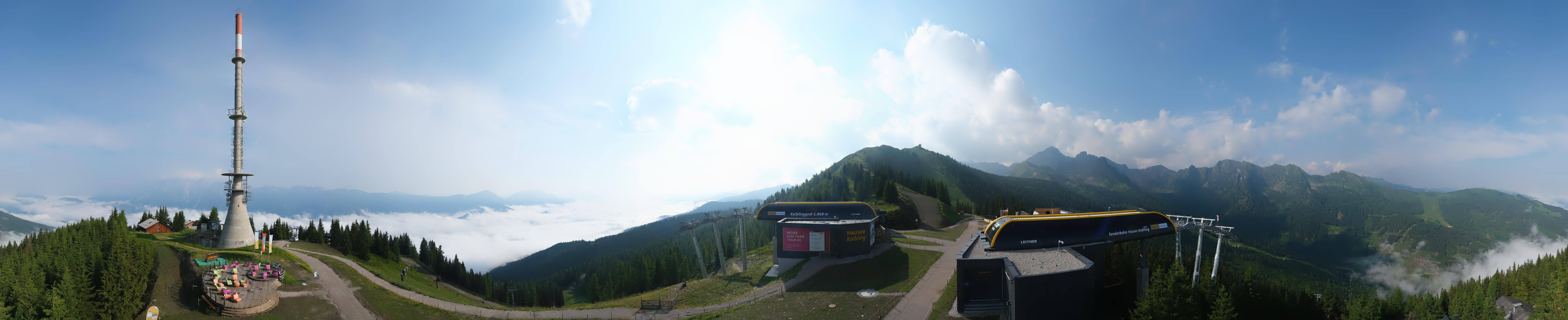 Archiv Foto Webcam Hauser Kaibling: Panorama Sendemast