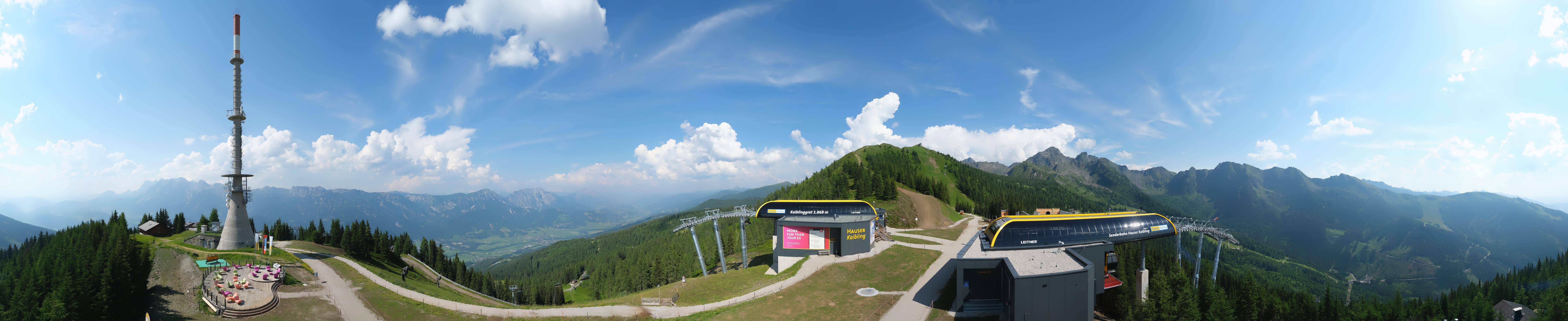 Archiv Foto Webcam Hauser Kaibling: Panorama Sendemast
