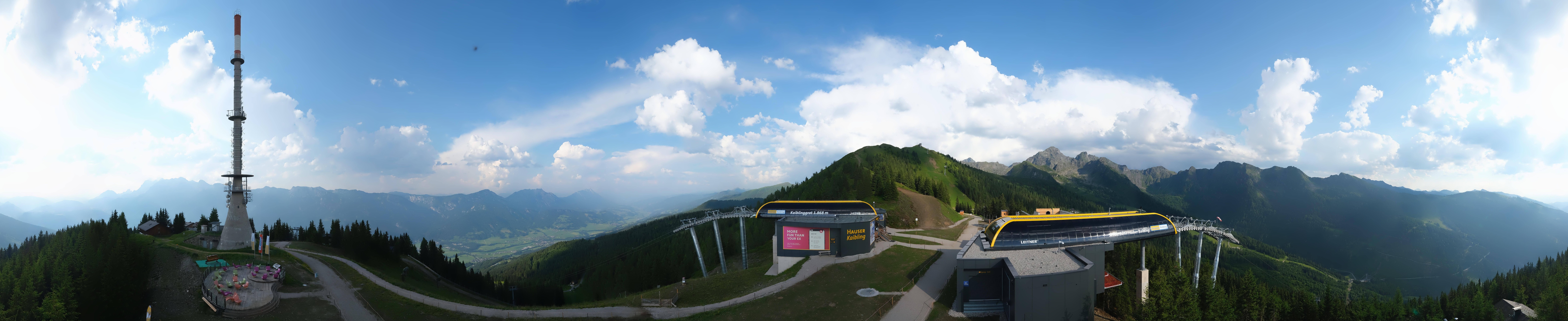 Archiv Foto Webcam Hauser Kaibling: Panorama Sendemast