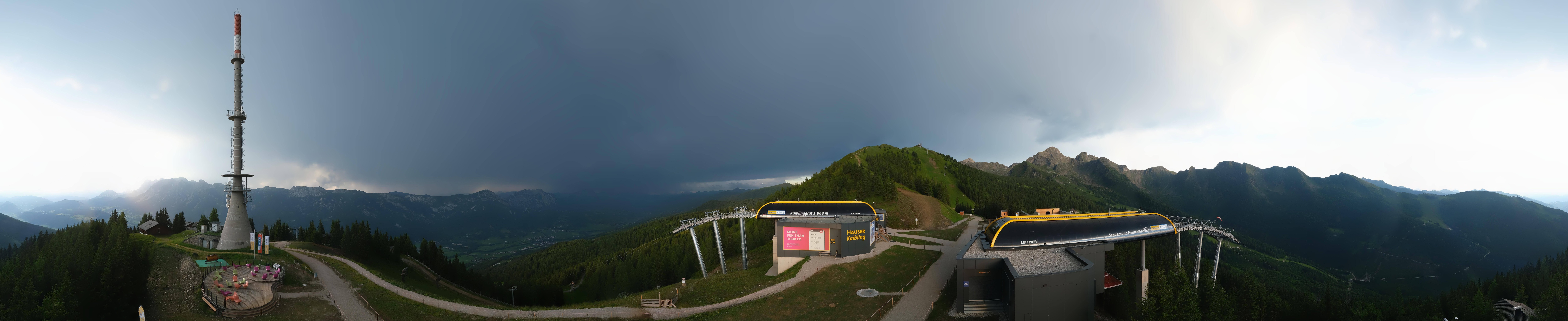Archiv Foto Webcam Hauser Kaibling: Panorama Sendemast