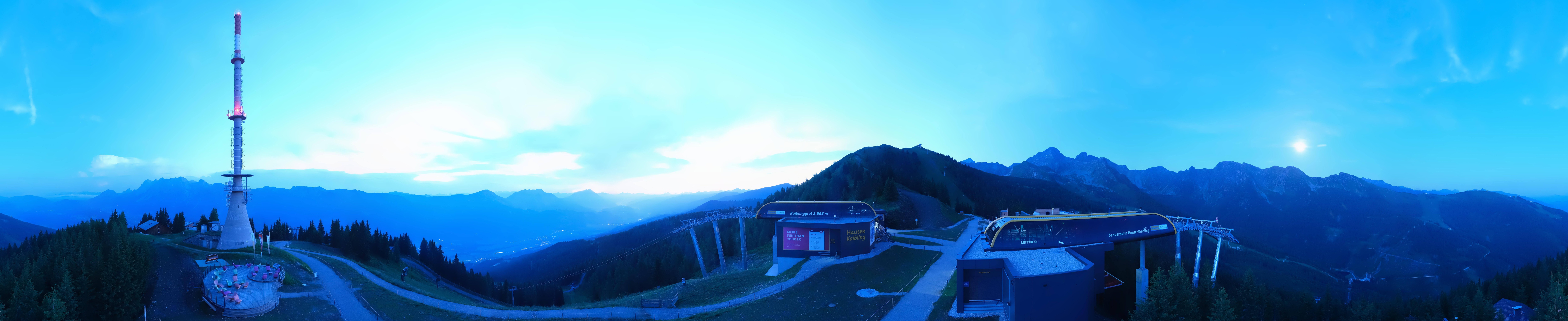 Archiv Foto Webcam Hauser Kaibling: Panorama Sendemast