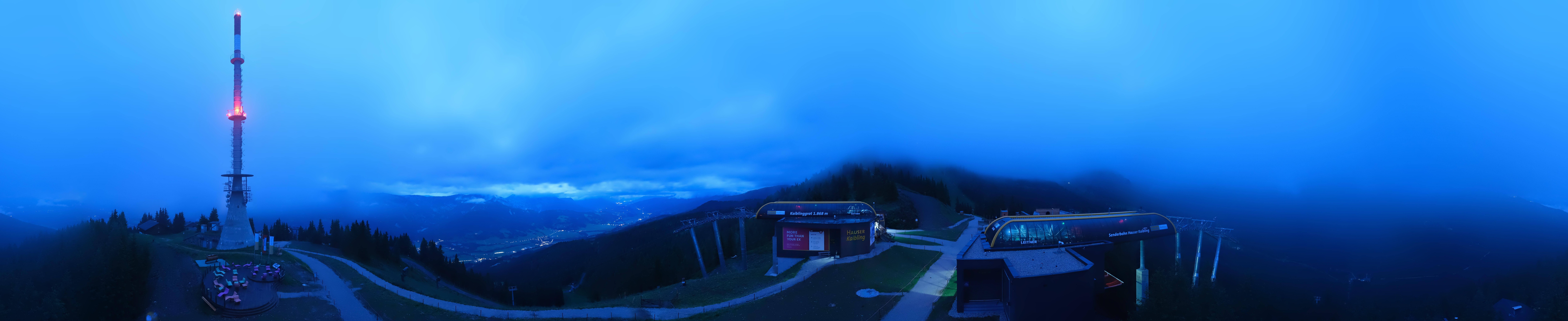 Archiv Foto Webcam Hauser Kaibling: Panorama Sendemast