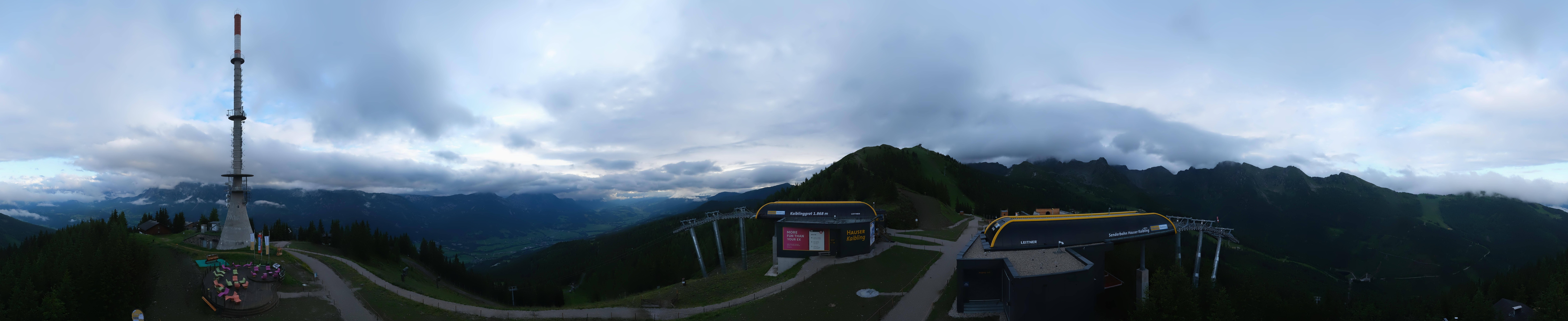 Archiv Foto Webcam Hauser Kaibling: Panorama Sendemast