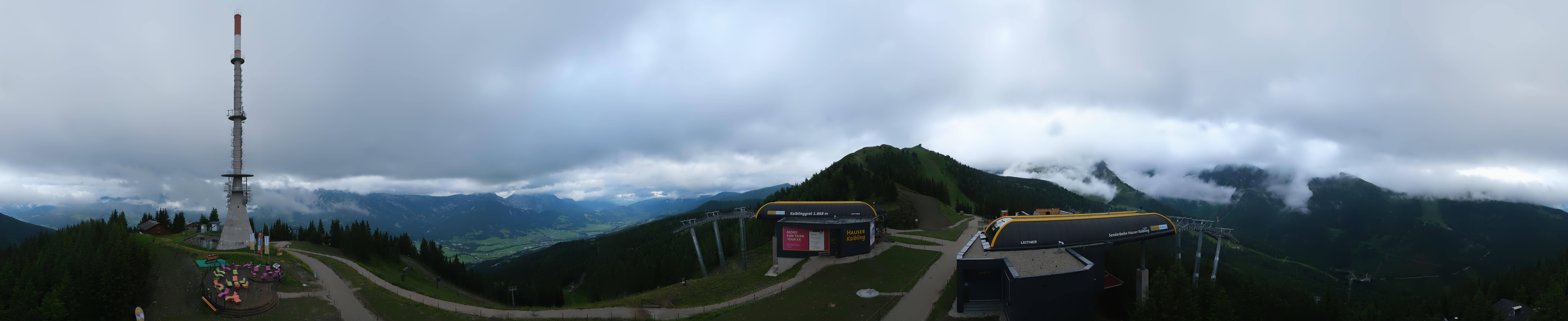 Archiv Foto Webcam Hauser Kaibling: Panorama Sendemast