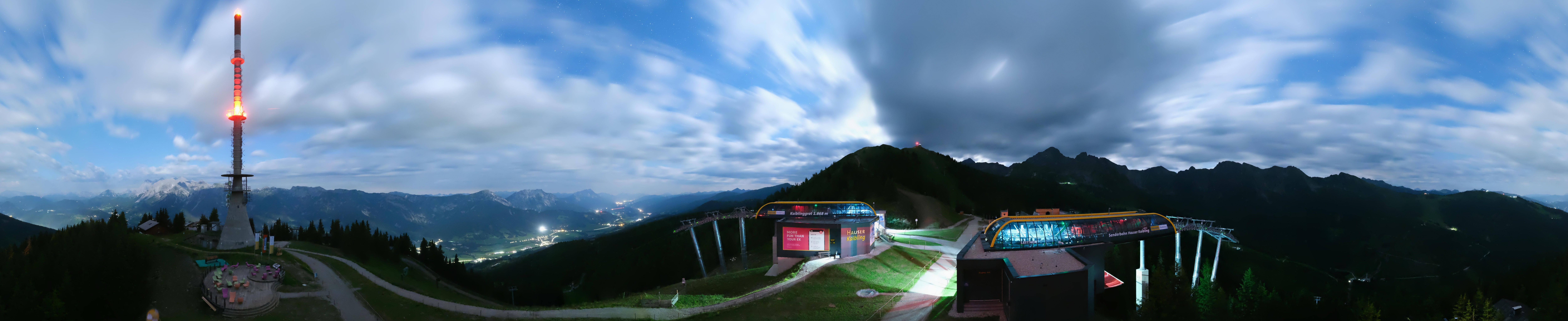 Archiv Foto Webcam Hauser Kaibling: Panorama Sendemast