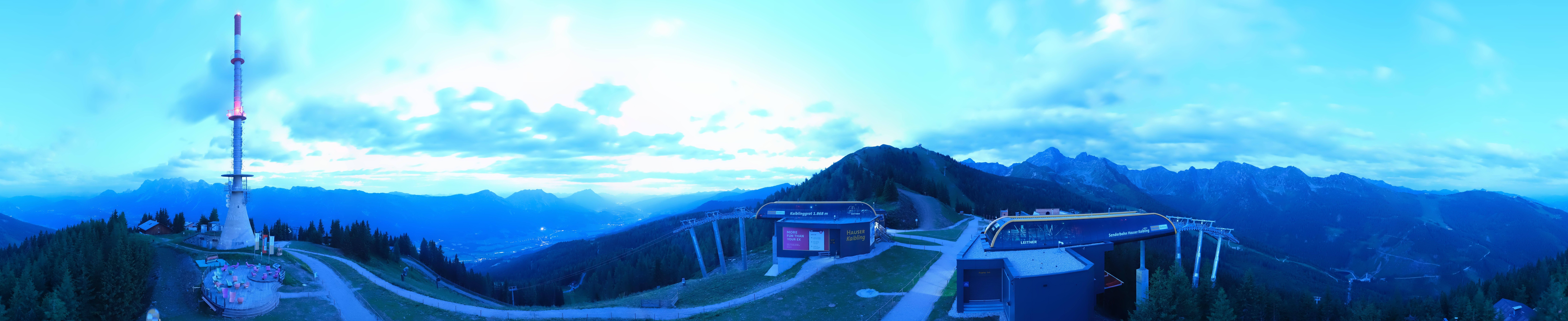 Archiv Foto Webcam Hauser Kaibling: Panorama Sendemast