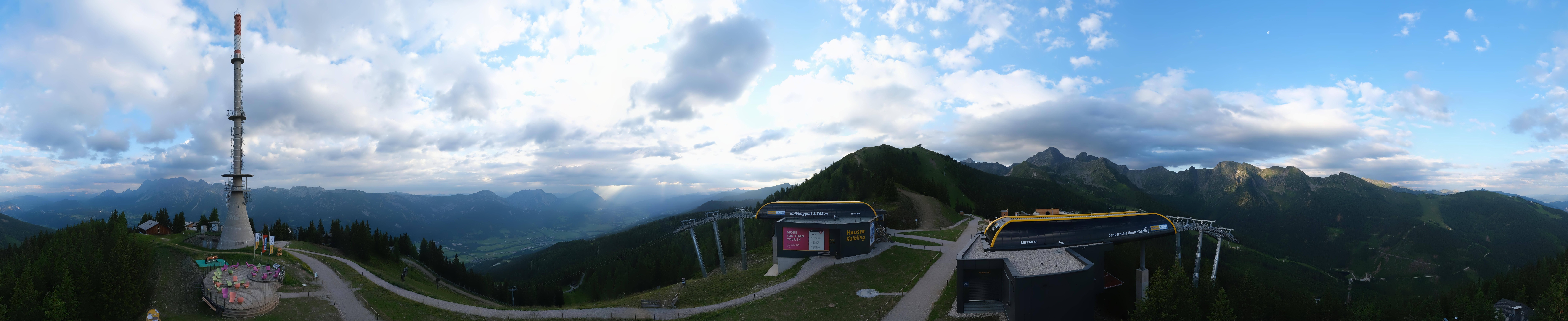 Archiv Foto Webcam Hauser Kaibling: Panorama Sendemast