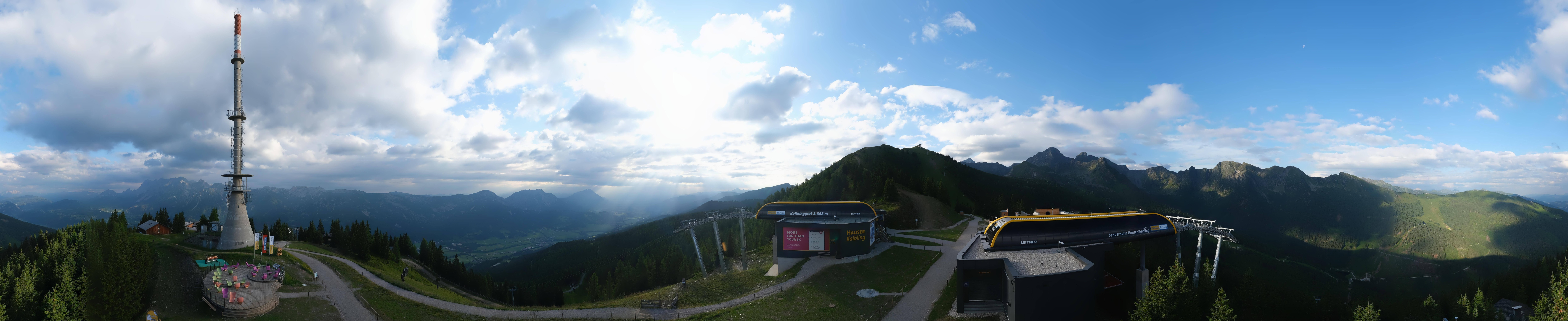 Archiv Foto Webcam Hauser Kaibling: Panorama Sendemast