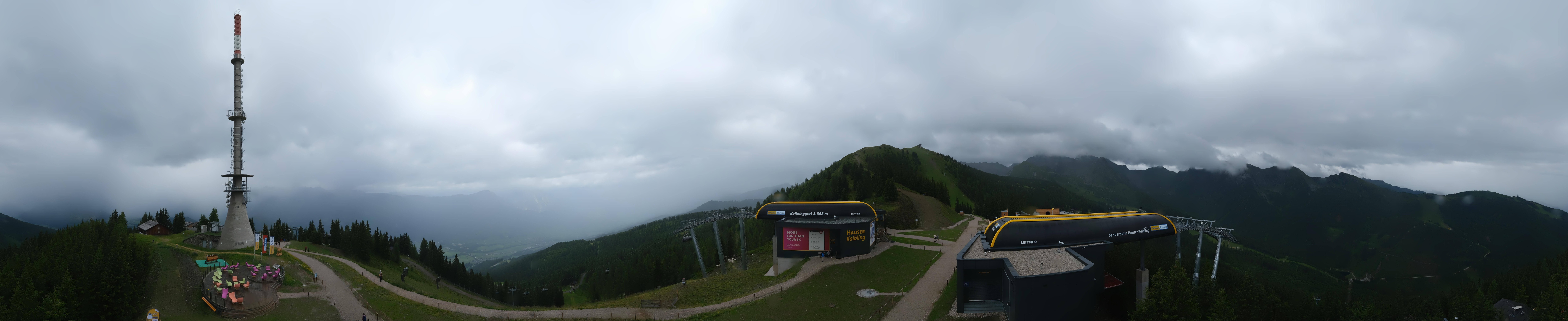 Archiv Foto Webcam Hauser Kaibling: Panorama Sendemast