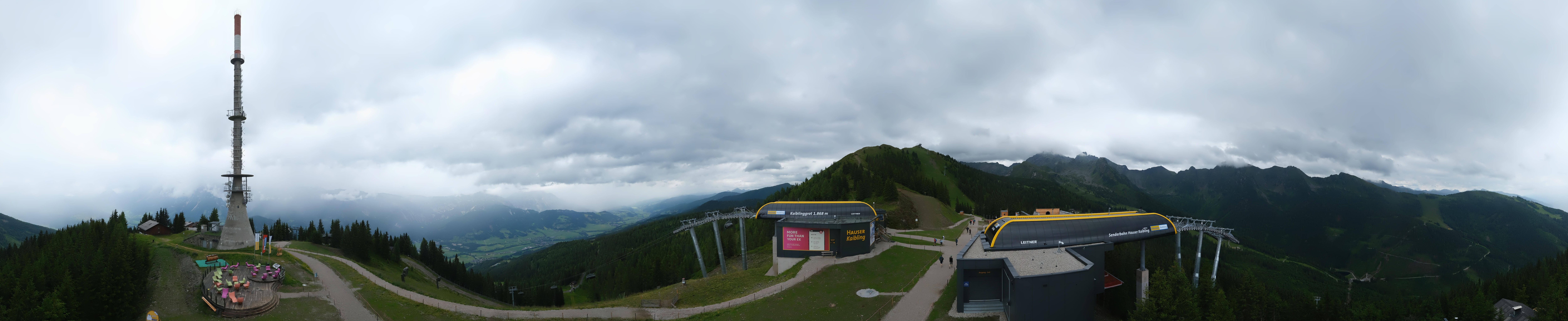 Archiv Foto Webcam Hauser Kaibling: Panorama Sendemast