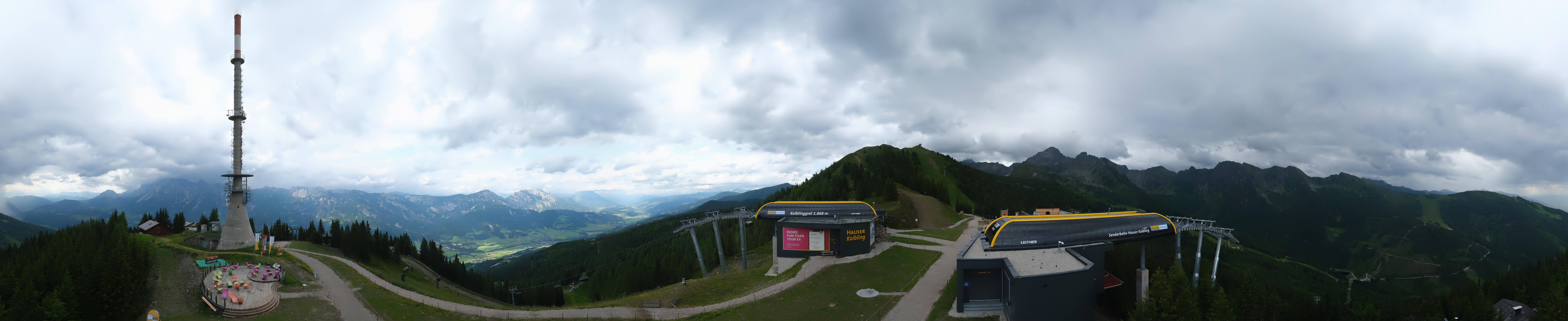 Archiv Foto Webcam Hauser Kaibling: Panorama Sendemast