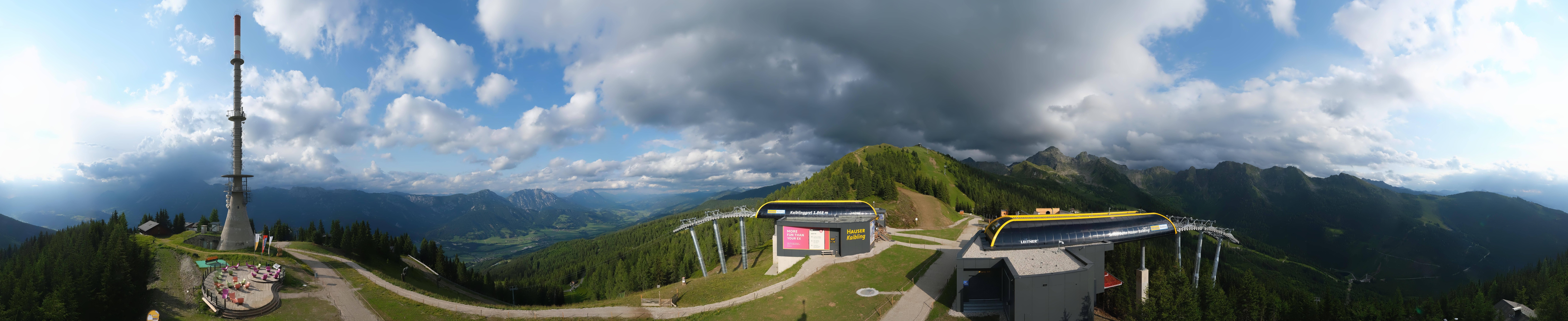 Archiv Foto Webcam Hauser Kaibling: Panorama Sendemast