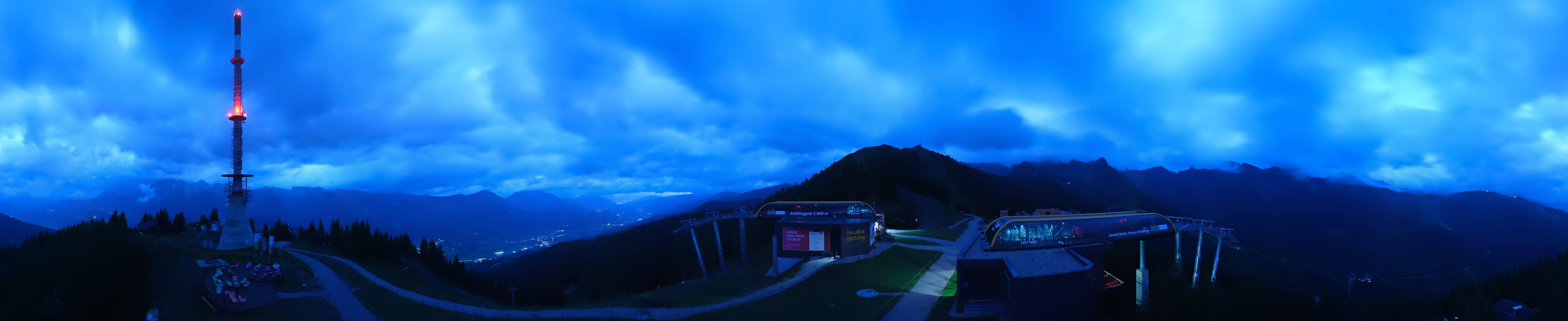Archiv Foto Webcam Hauser Kaibling: Panorama Sendemast